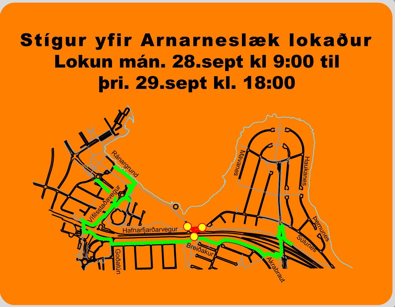Lokun yfir Arnarneslæk